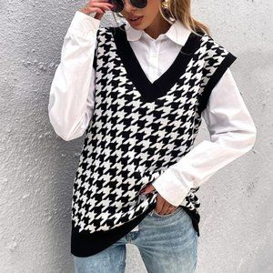 Houndstooth Sweater Vest